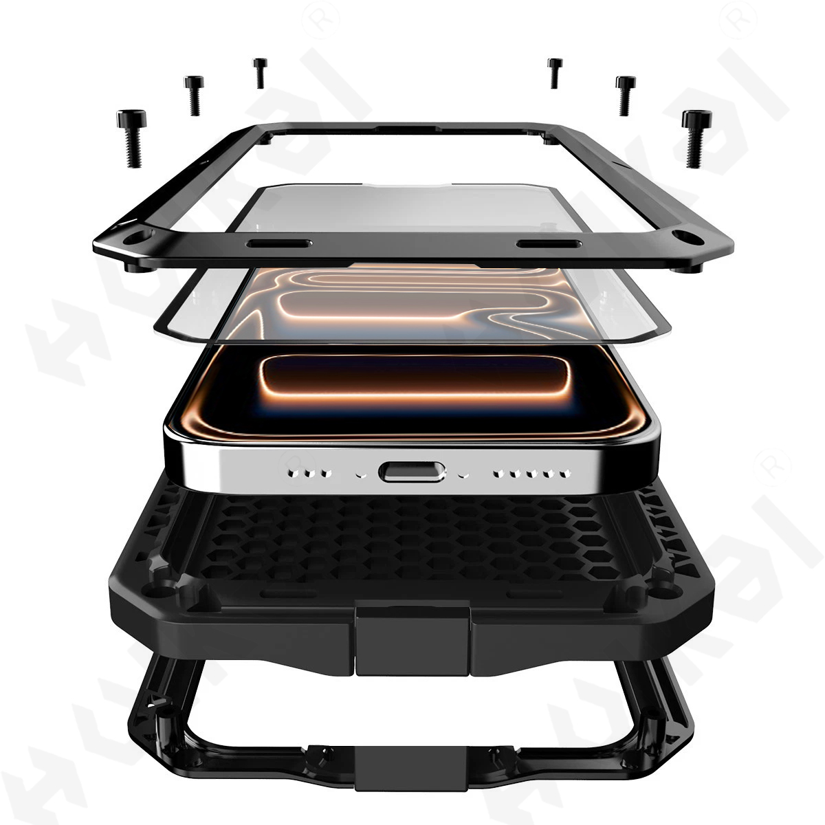 Heavy Duty 360 Full Body Protective Case - Etui na iPhone 17 16 15