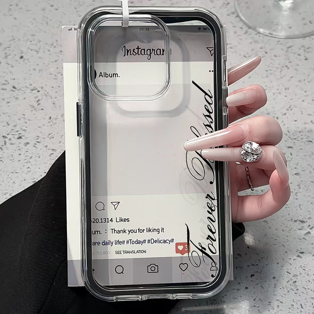 Clear Shockproof Bumper Case - Etui na telefon Forever Blessed Simple