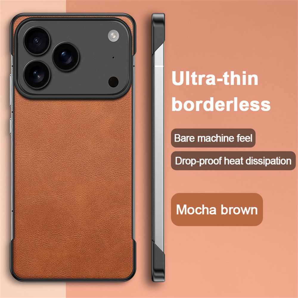 Ultra Thin Frameless Phone Cover - Klasyczne skórzane, ultracienkie etui na telefon