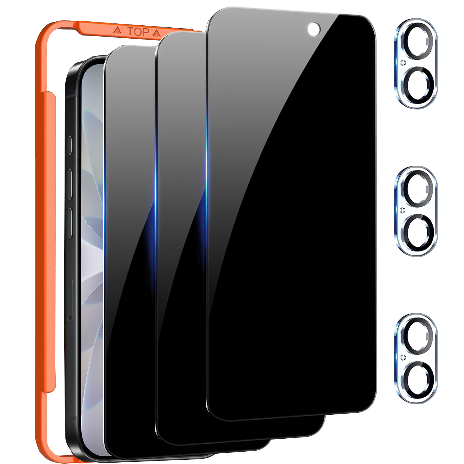 Anti Spy Privacy Glass Case - 3 sztuki folii ochronnej na ekran