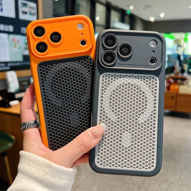 Heat Dissipation Mesh Breathable Case - Oddychająca, magnetyczna obudowa na telefon z