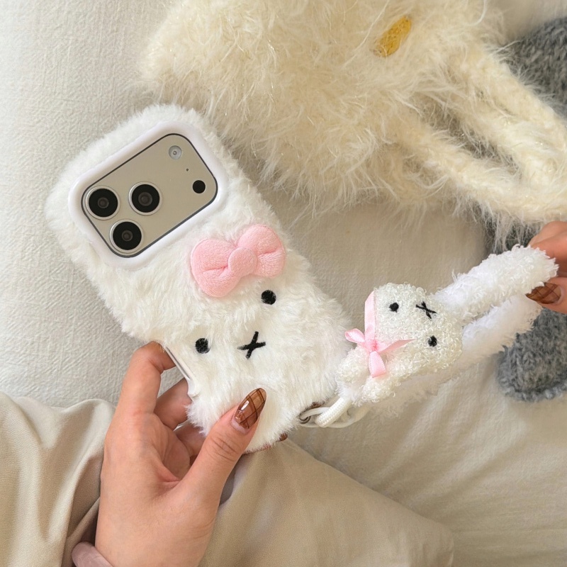 Urocze etui na telefon z białe – Cute Cartoon Wrist Strap Silicone Case recenzja i cena