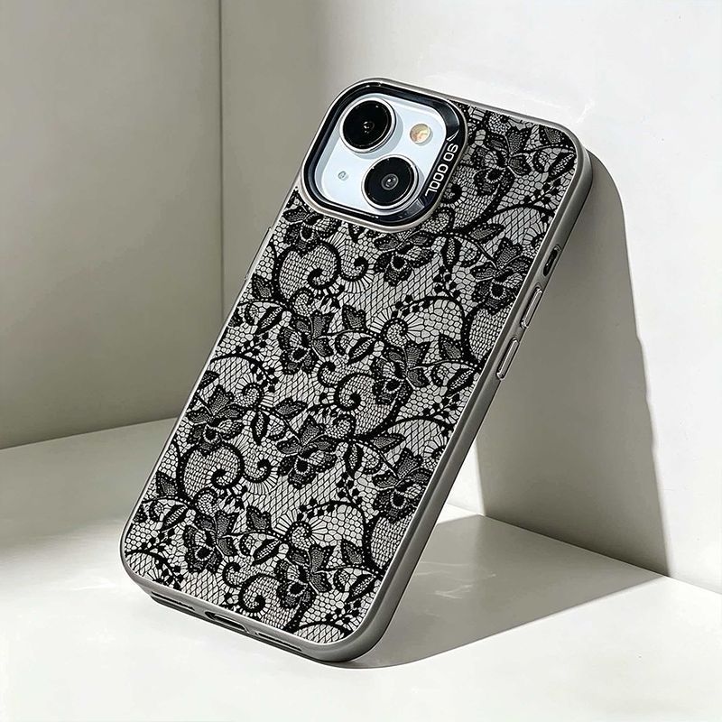 Vintage czarne etui na telefon – Vintage Floral Pattern Soft Case recenzja i cena