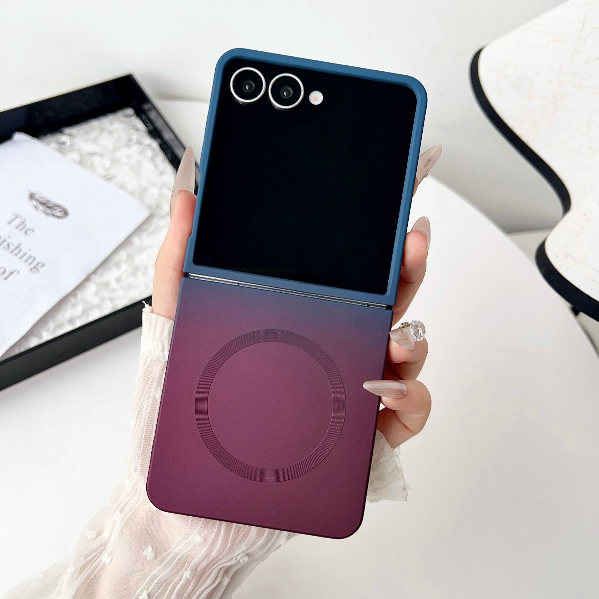 Gradientowy, płynny, silikonow – Liquid Silicone Magnetic Phone Case recenzja i cena