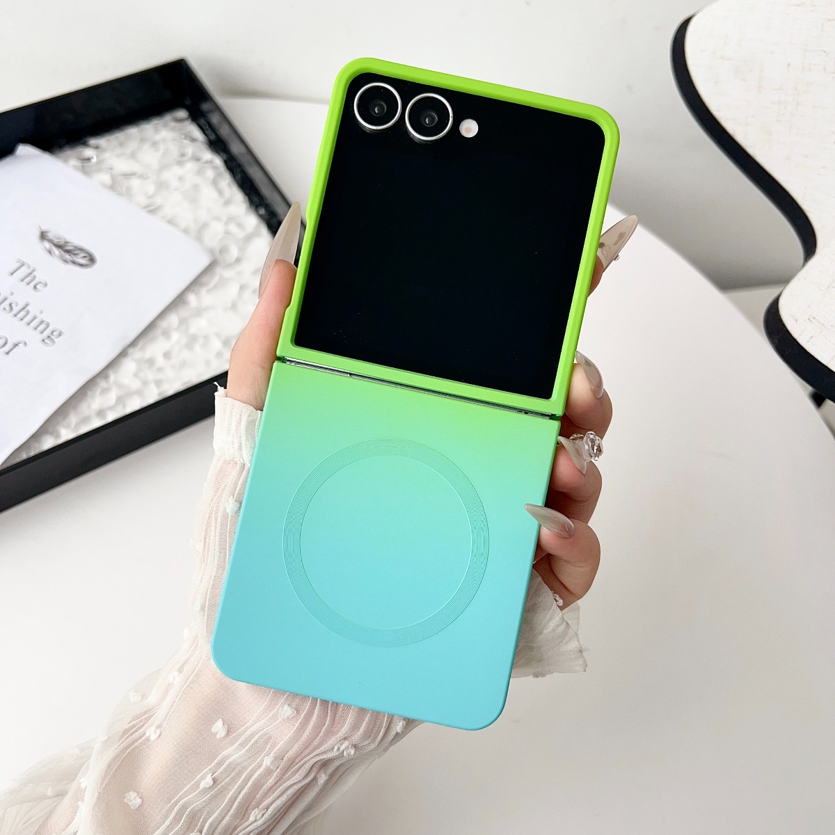 Gradientowy, płynny, silikonow – Liquid Silicone Magnetic Phone Case recenzja i cena