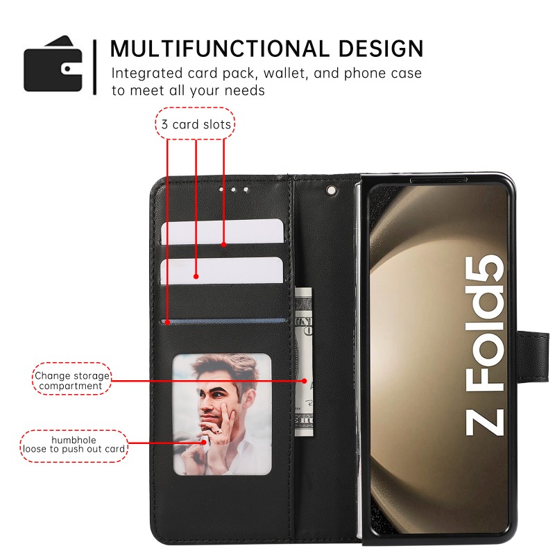 Skórzane etui z klapką na tele – Leather Wallet Card Holder Phone Cover recenzja i cena