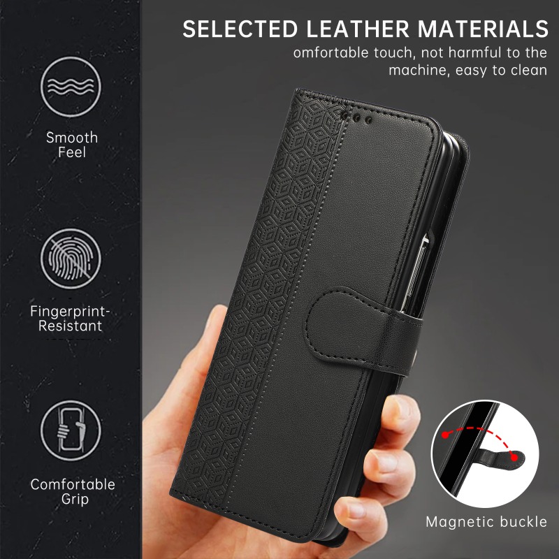 Skórzane etui z klapką na tele – Leather Wallet Card Holder Phone Cover recenzja i cena