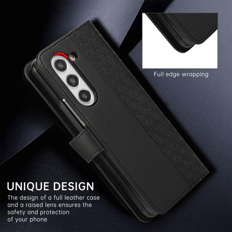 Skórzane etui z klapką na tele – Leather Wallet Card Holder Phone Cover recenzja i cena