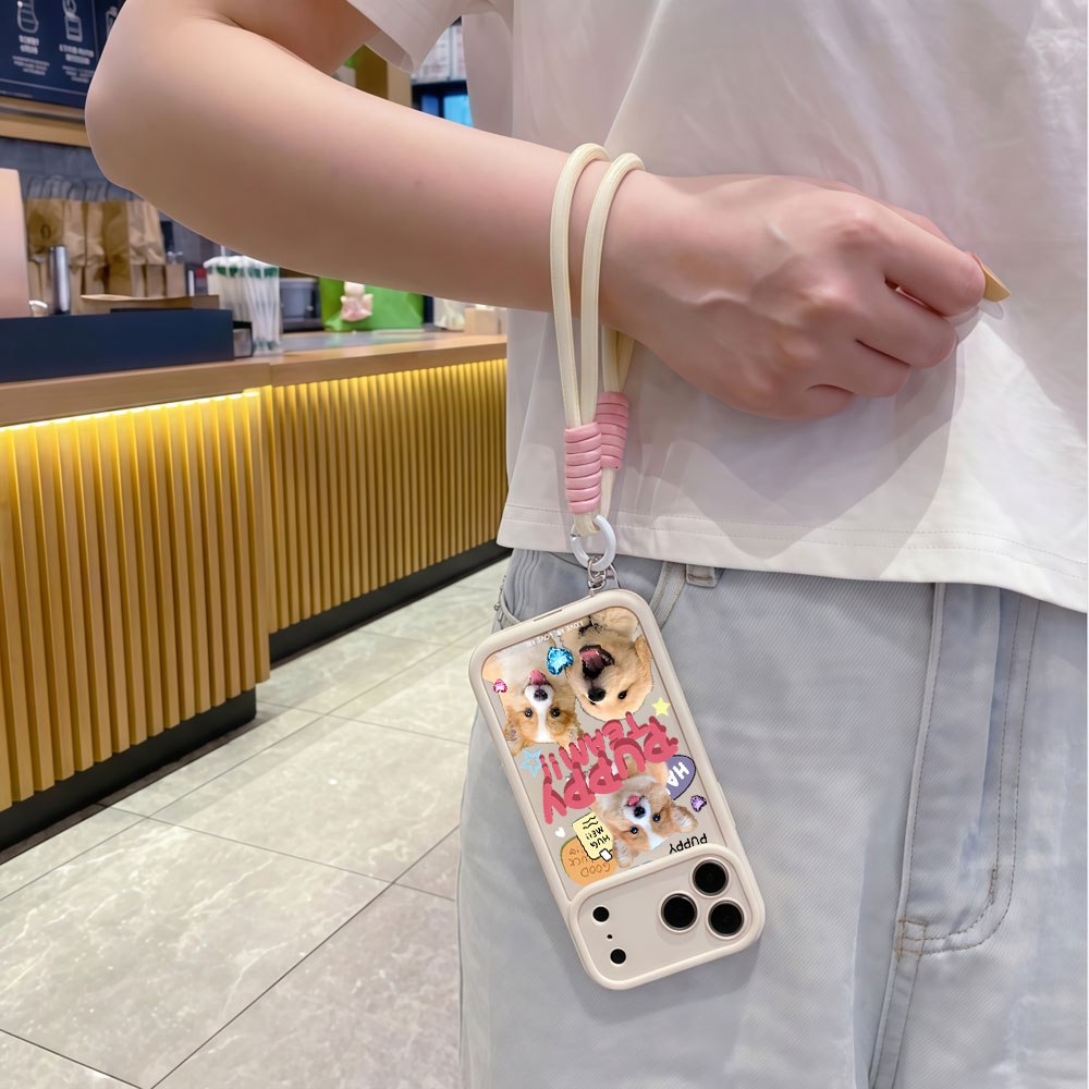 Miękkie etui na telefon z smyc – Cute Cartoon Wrist Strap Silicone Case recenzja i cena
