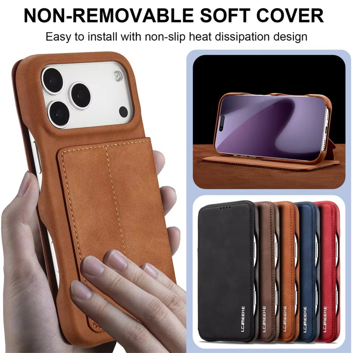 Skórzany portfel z magnetyczny – Leather Wallet Card Holder Phone Cover recenzja i cena