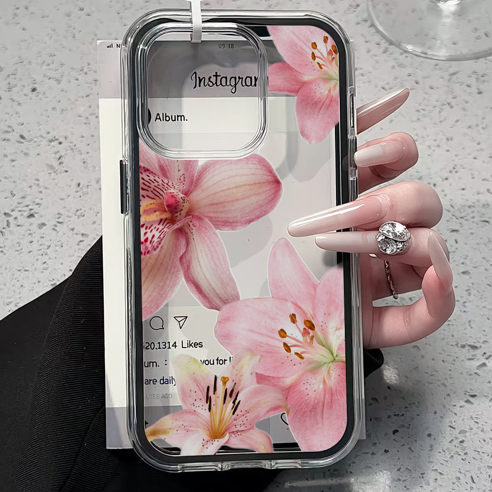 Różowe etui na telefon z motyw – Clear Shockproof Bumper Case recenzja i cena