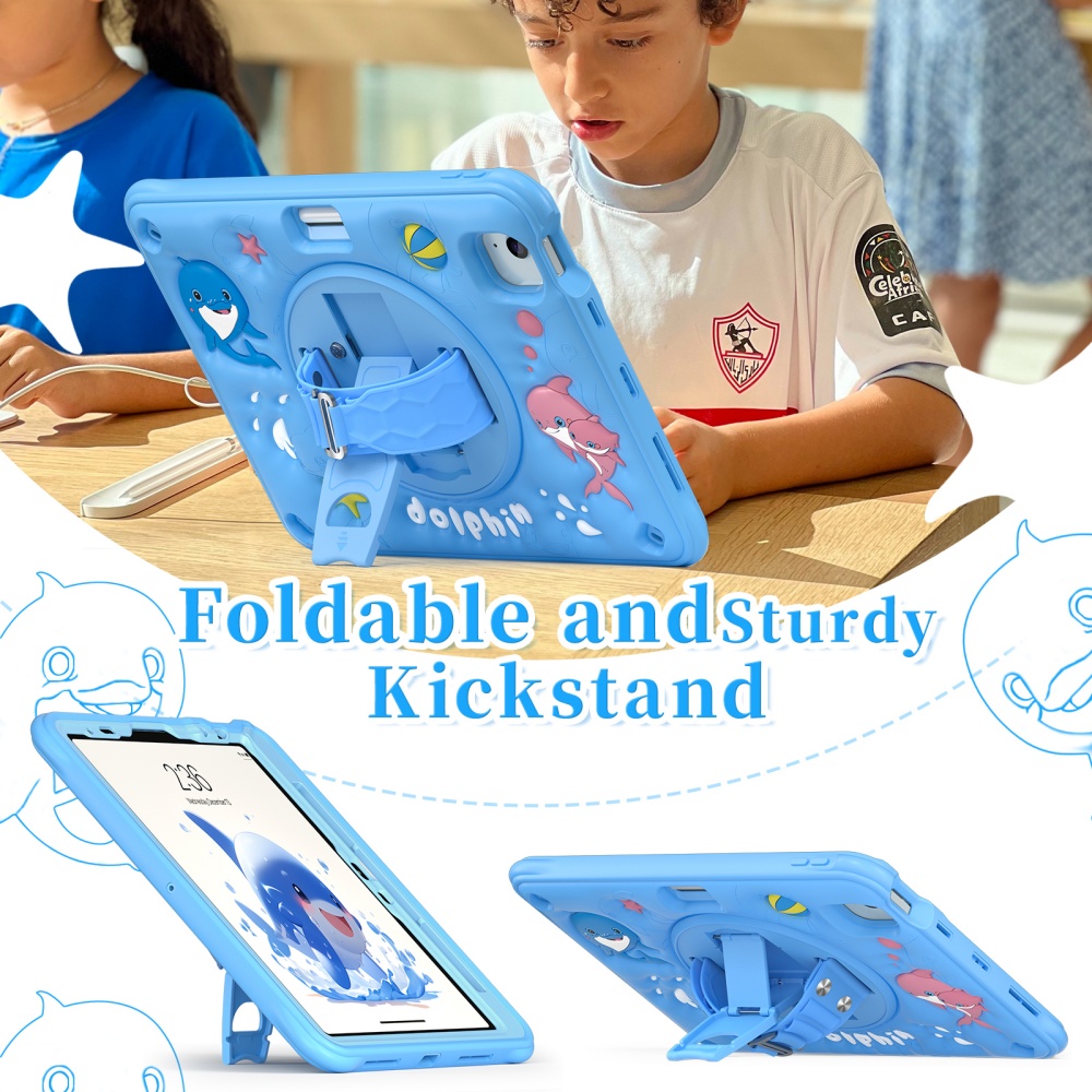 Etui dla dzieci na iPad Mini A – Cute Cartoon Wrist Strap Silicone Case recenzja i cena