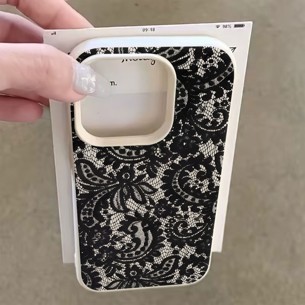 Czarne etui na telefon z vinta – Vintage Floral Pattern Soft Case recenzja i cena