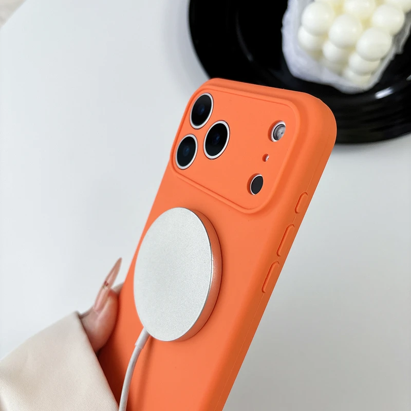 Solidny, jednolity kolor, ofic – Liquid Silicone Magnetic Phone Case recenzja i cena